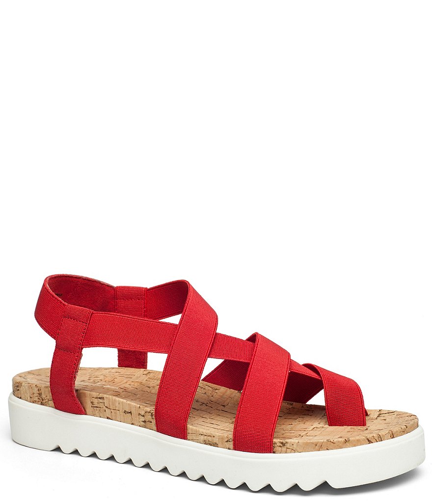 Me Too Mardi Toe Thong Elastic Platform Cork Sandals