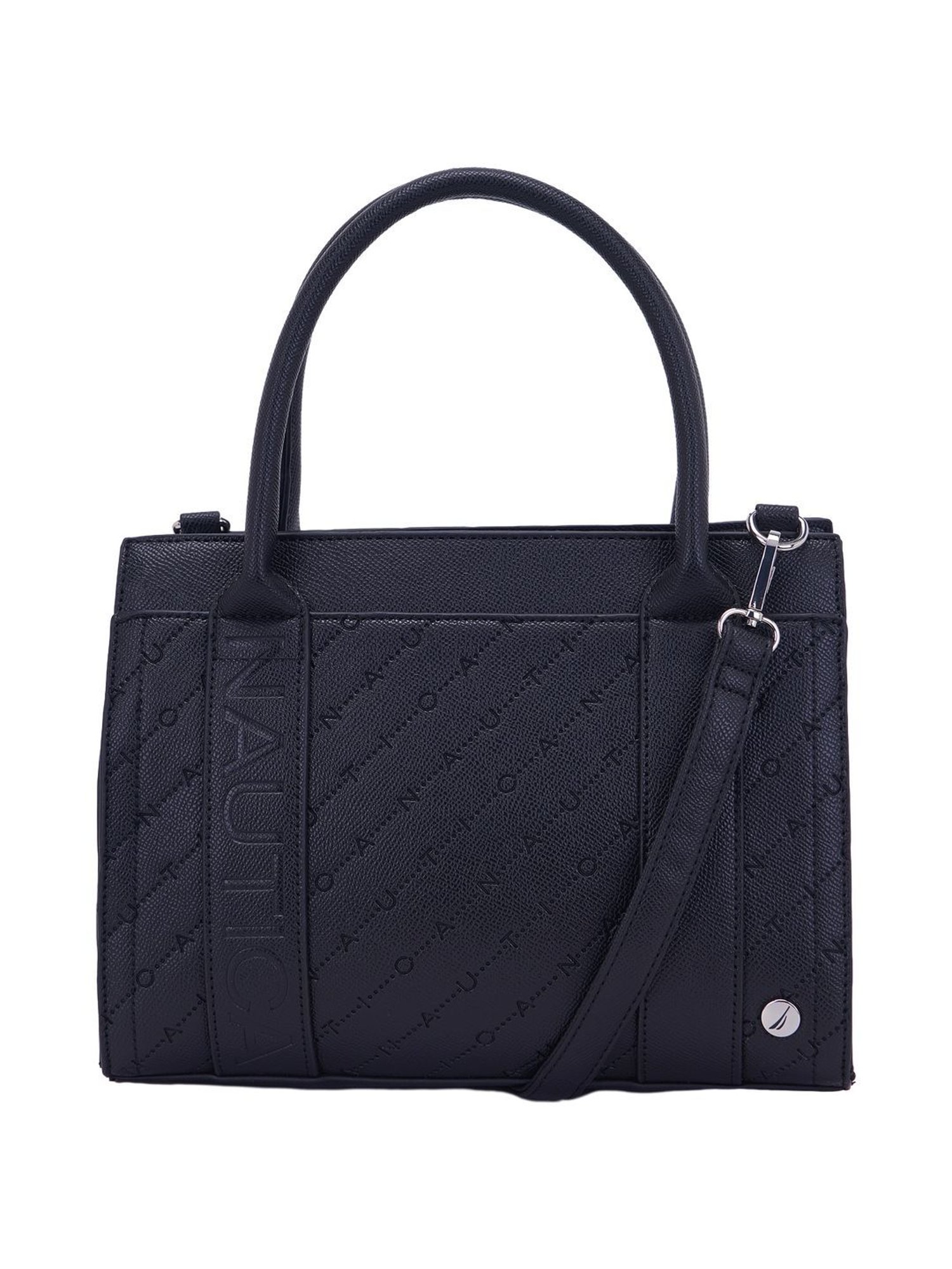 Nautica Black Solid Medium Handbag