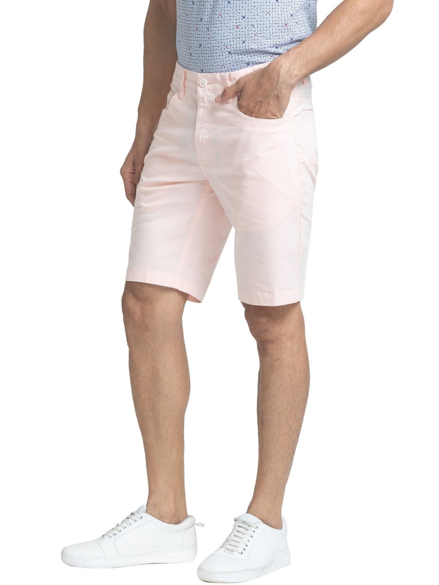 Parx Pink Regular Fit Shorts