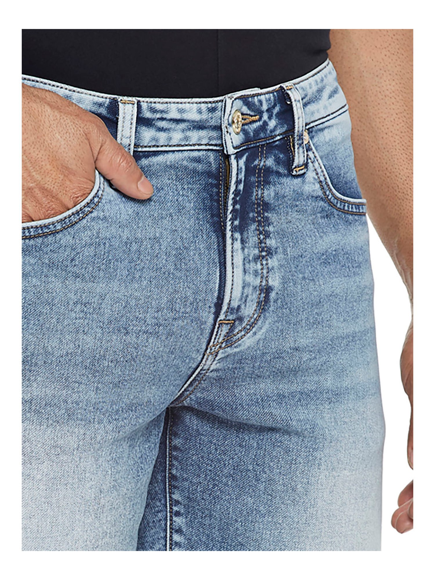 EVERBLUE Blue Midrise Shorts