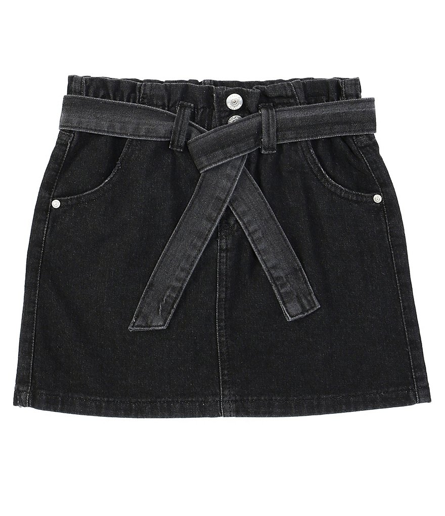Jessica Simpson Big Girls 7-16 High-Rise Paperbag Tie-Waist Denim Skirt