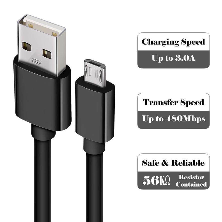 Adaptive Fast Car/Travel Combo (AFC) for Samsung Galaxy Includes Car/Wall Plug and Two Micro USB Cable - Black