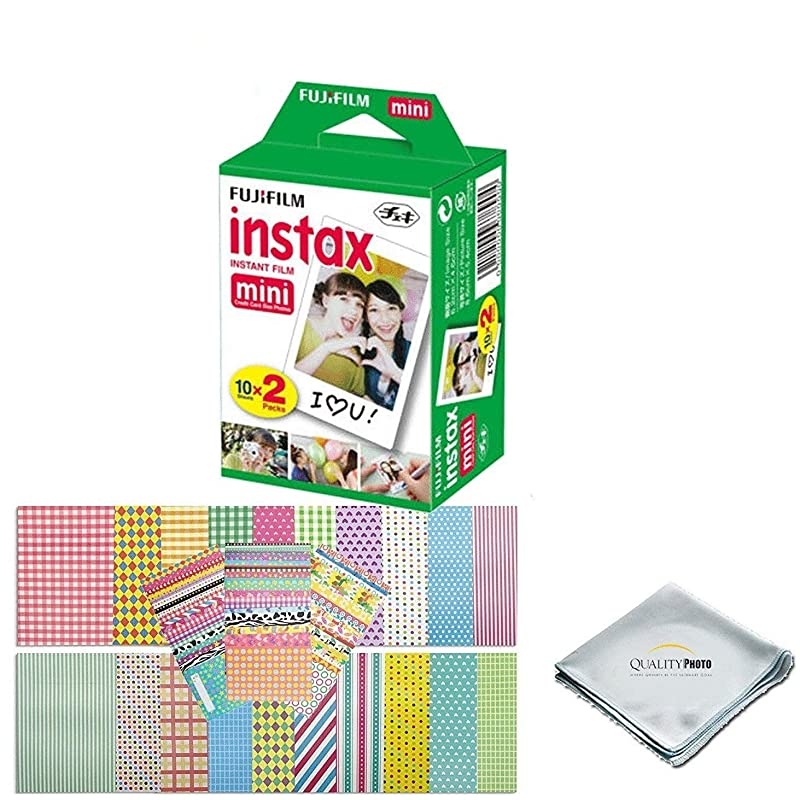 Instax Mini 9 Instant Camera w Instax Mini 9 Instant Films 20 Pack + A14 Pc Deluxe Bundle for  Instax Mini 9 Camera Flamingo pink