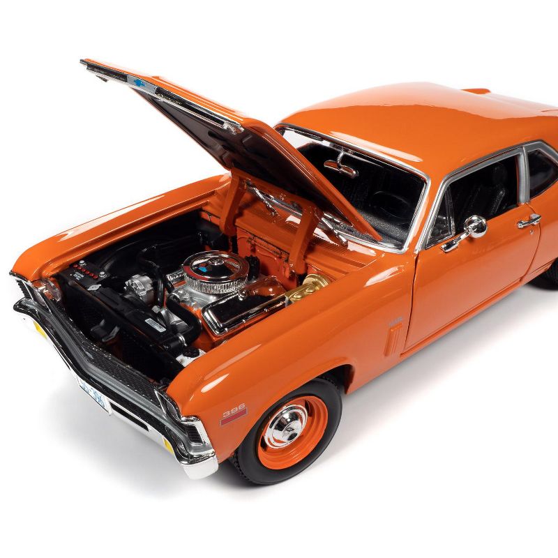 1970 Chevrolet Nova SS 396 Hugger Orange 1/18 Diecast Model Car by Autoworld