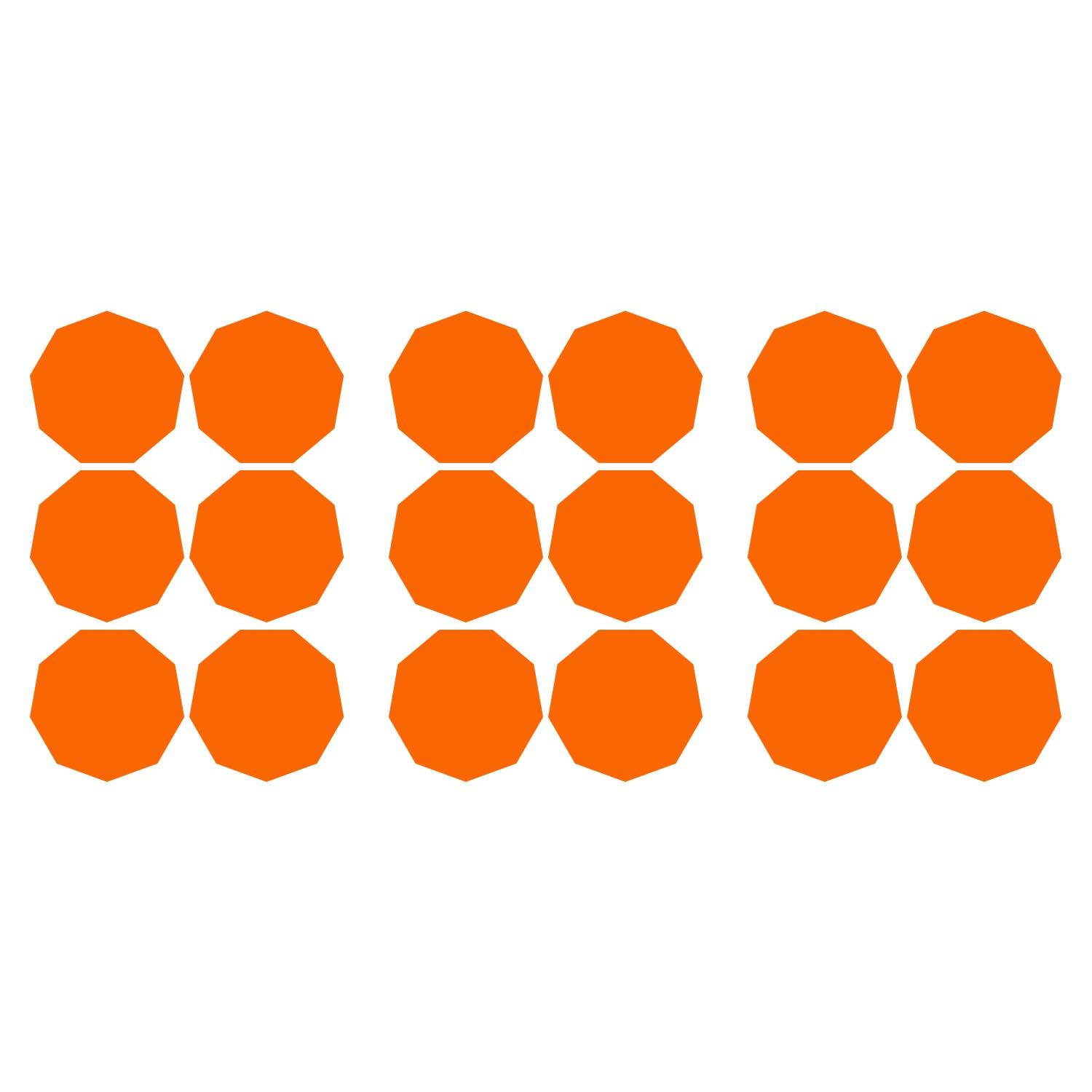 LiteMark 2 Inch Blue Nonagon Decals - Pack of 80