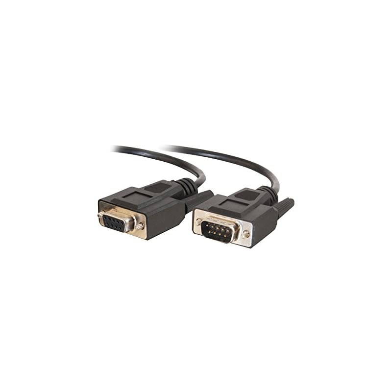 52034 DB9 M/F Serial RS232 Extension Cable, Black (50 Feet, 15.24 Meters)