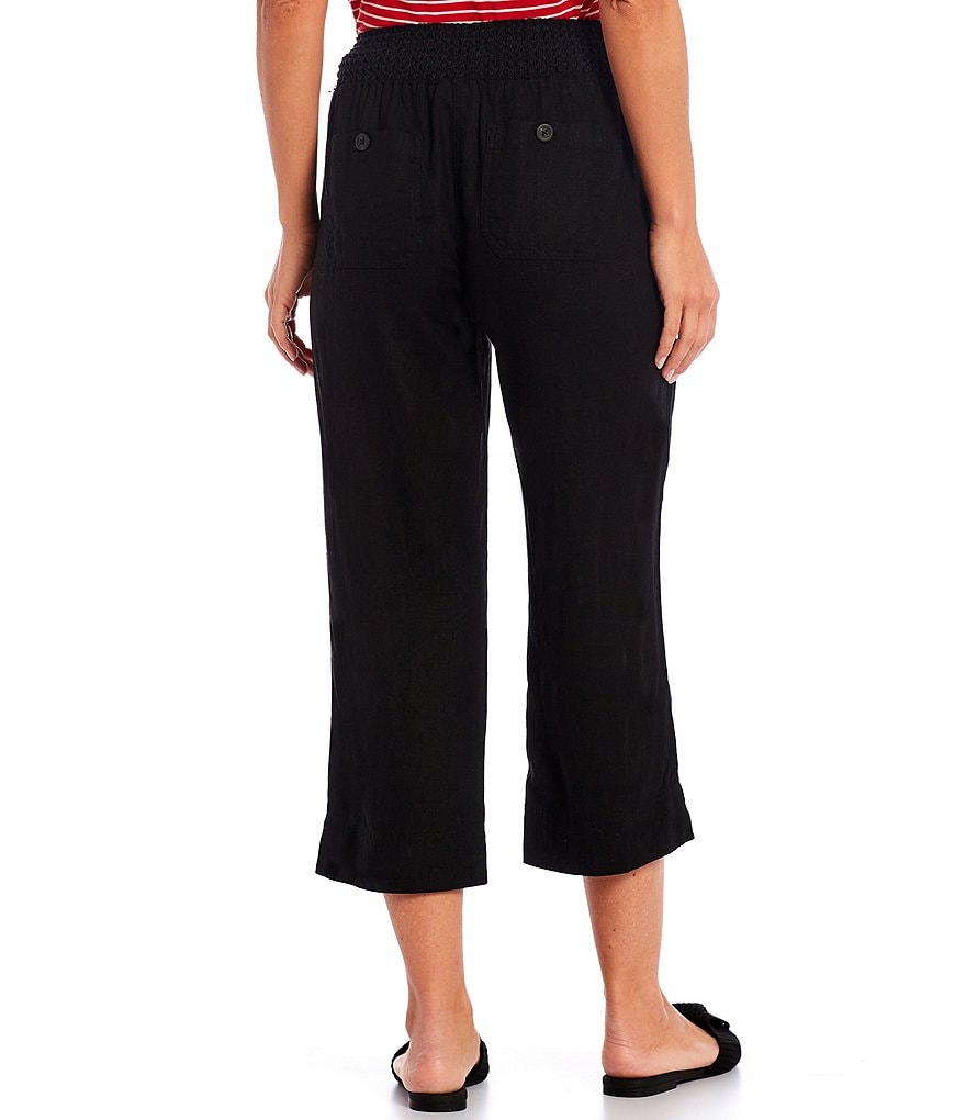 Westbound Petite Size Linen Capri Pants