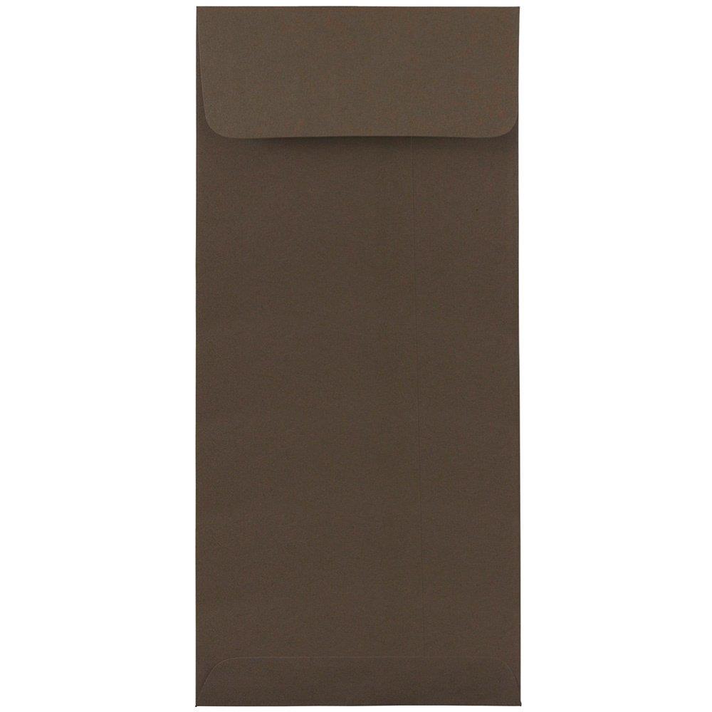 JAM PAPER #10 Policy Business Premium Envelopes - 4 1/8 x 9 1/2 - Chocolate Brown Recycled - 25/Pack