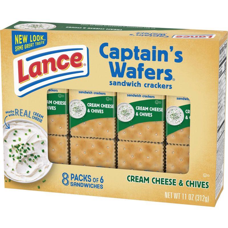 Lance Captain's Wafers Cream Cheese & Chives Cracker Sandwiches - 11oz / 8ct