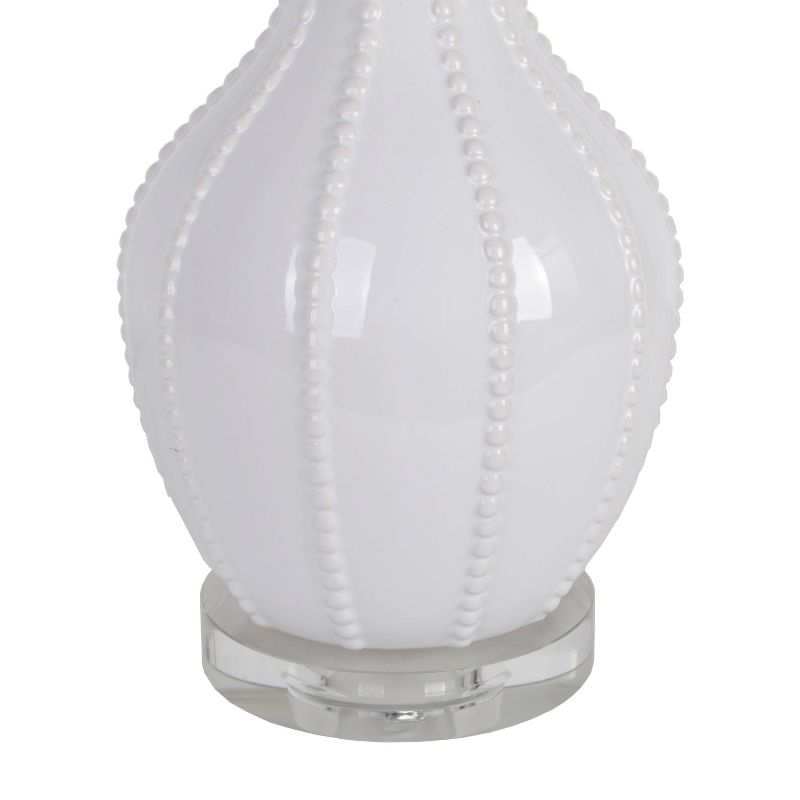 Possini Euro Design Industrial Table Lamp Oil Rubbed Bronze Clear Glass Burlap Tapered Drum Shade for Living Room Bedroom Bedside