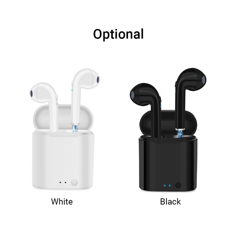 i7S TWS Earphone BT5.0 Wireless Sports Earbuds Cordless Handsfree In Ear Stereo Headset with Charging Box Noise Reduction Compatible with Android iOS