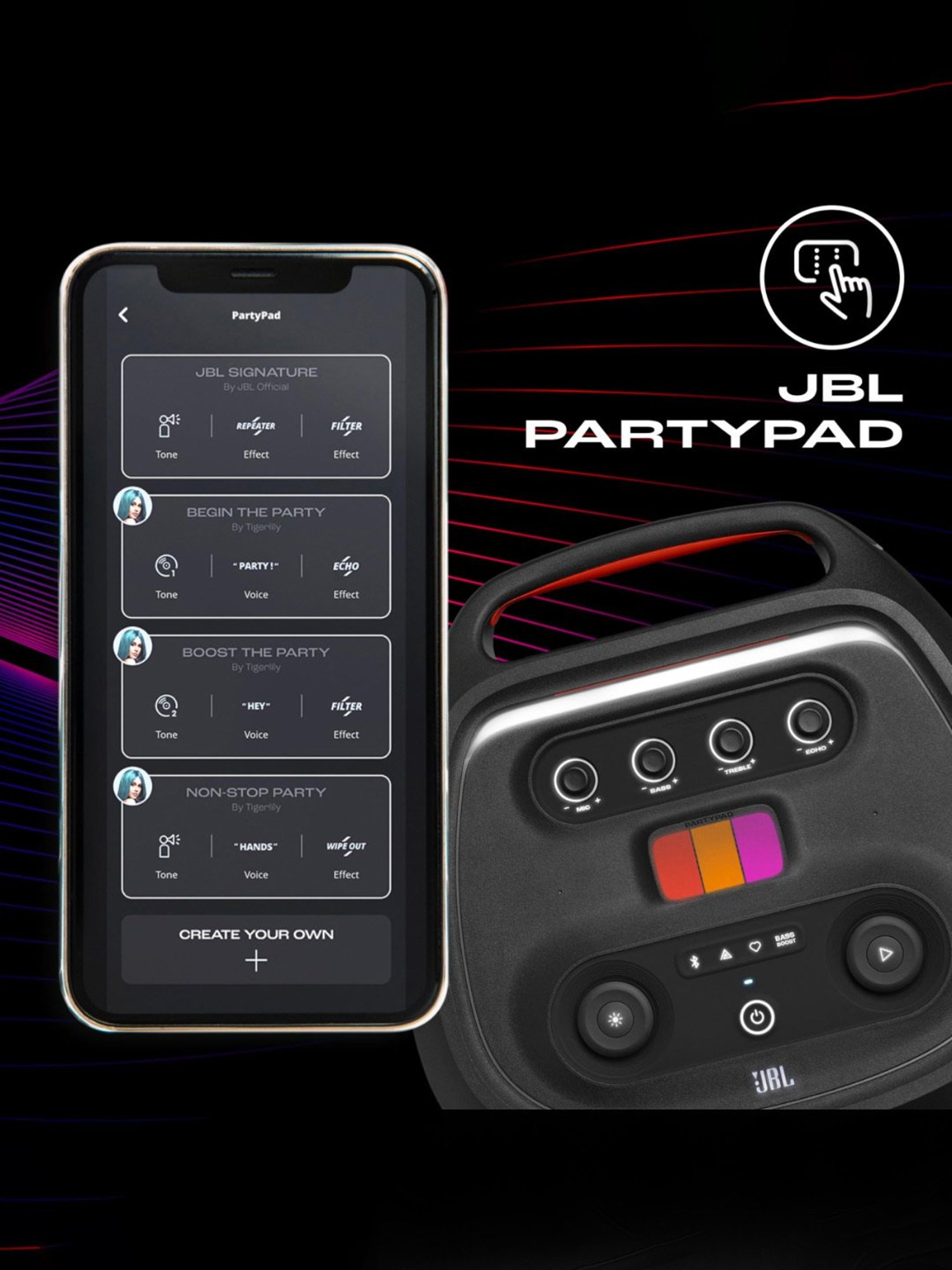 JBL Partybox Ultimate, 1100W Portable Party Speaker(Black)