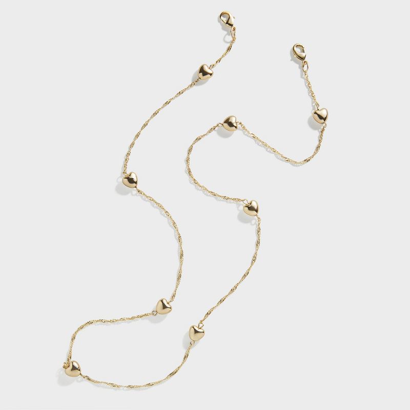 SUGARFIX by BaubleBar Women's 3pk Glasses Lanyard with Multifunctional Clasp - Metallic/Bead/Heart One Size