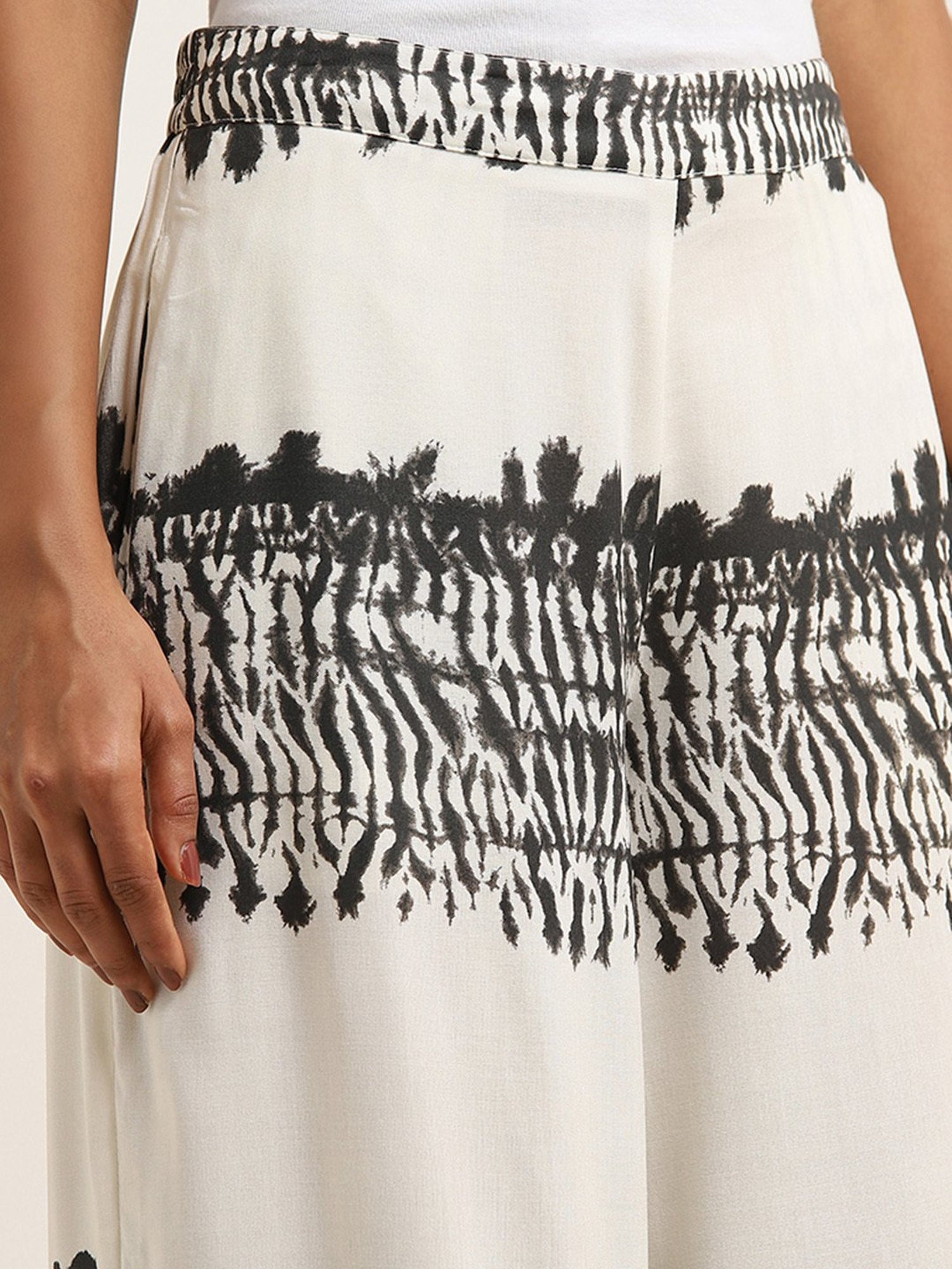 Castle Black Embroidered Palazzos