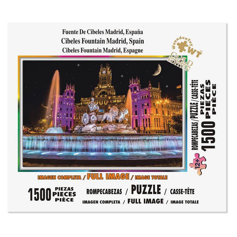 Wuundentoy Gold Edition: Cibeles Fountain Madrid Spain Jigsaw Puzzle - 1500pc