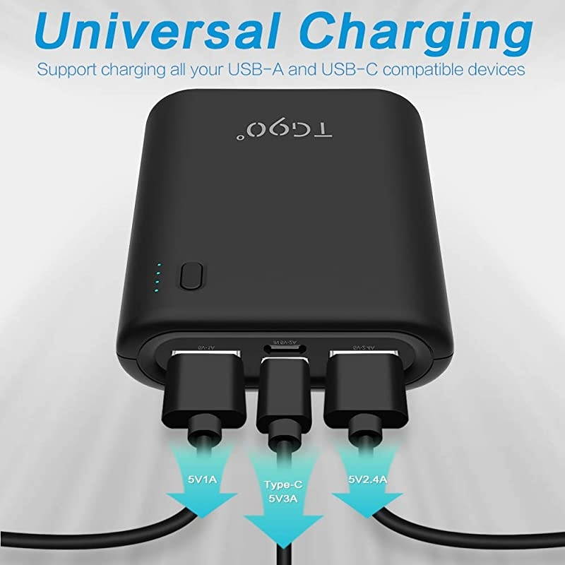 10000mah Power Bank External Battery Packs, Portable Charger with Built-in Cables for Cell Phone Battery Backup, Portable Phone Charger Compatible with iPhone, iPad, iPod, Android Phones