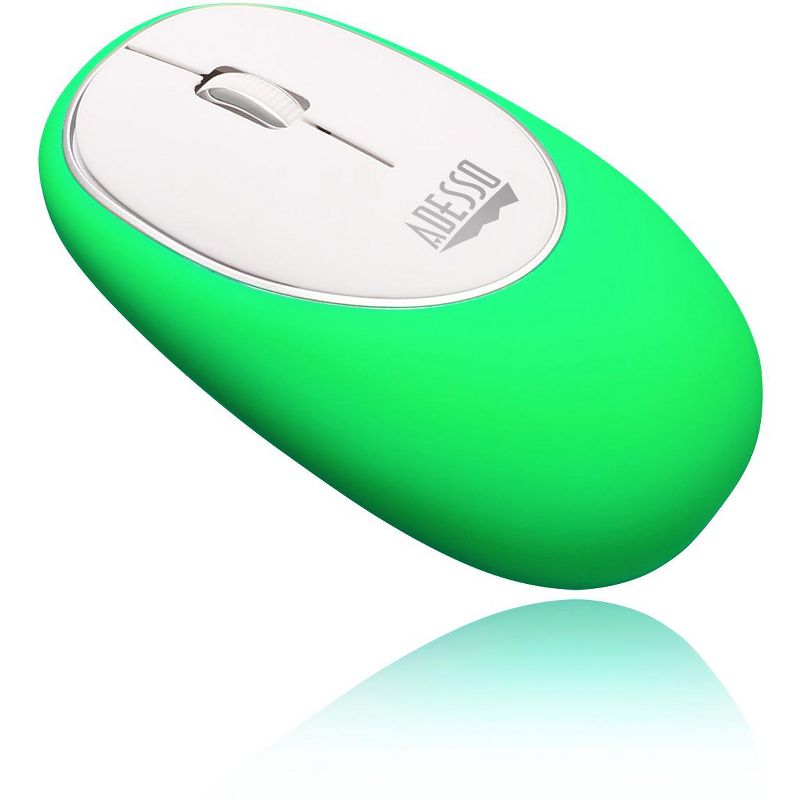Adesso iMouse E60G - Wireless Anti-Stress Gel Mouse - Optical - Wireless - Radio Frequency - Green - USB - 1000 dpi - Scroll Wheel - 3 Button(s)