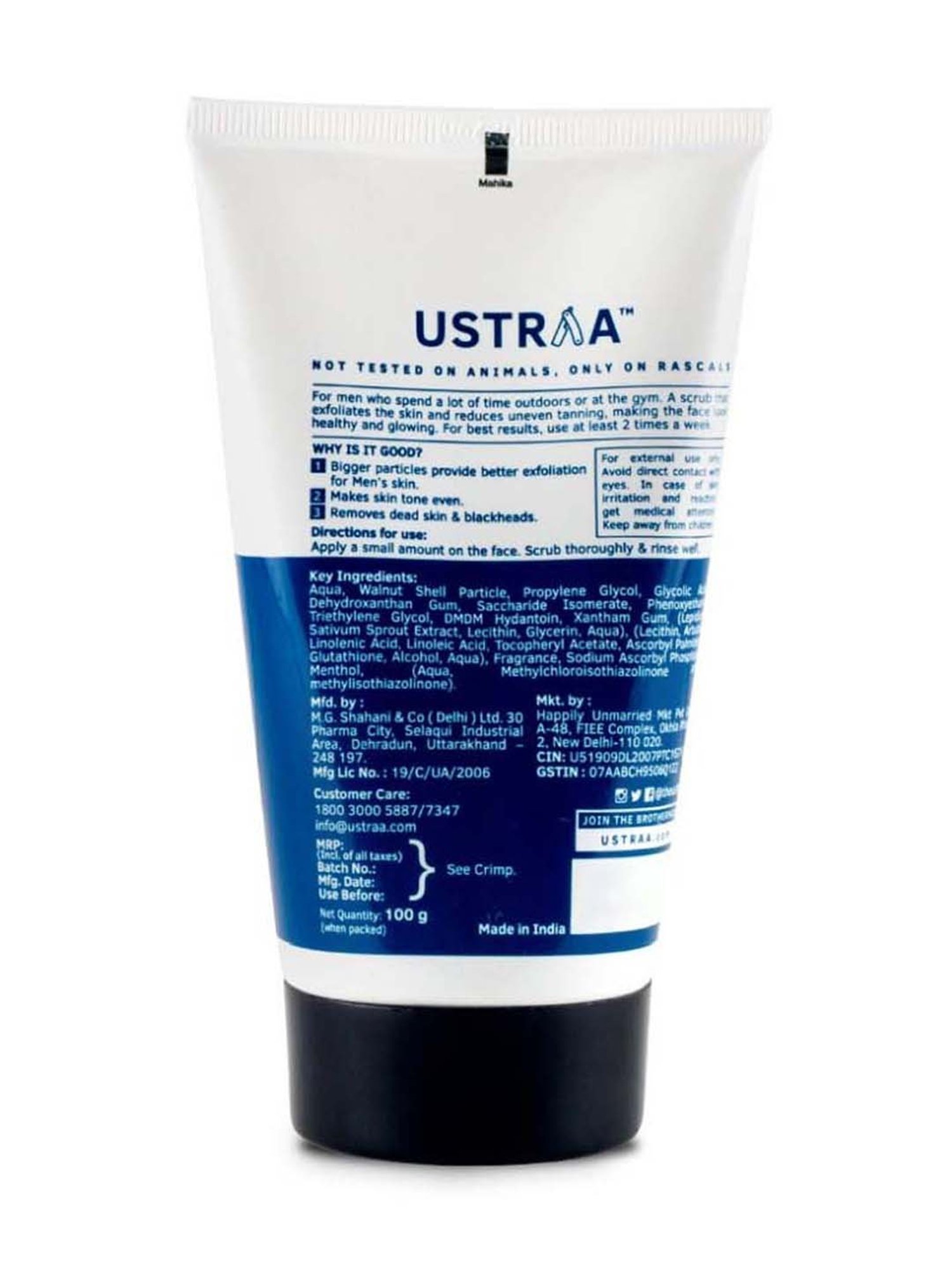 Ustraa Germ Free Body Lotion & De-Tan Face Scrub Combo