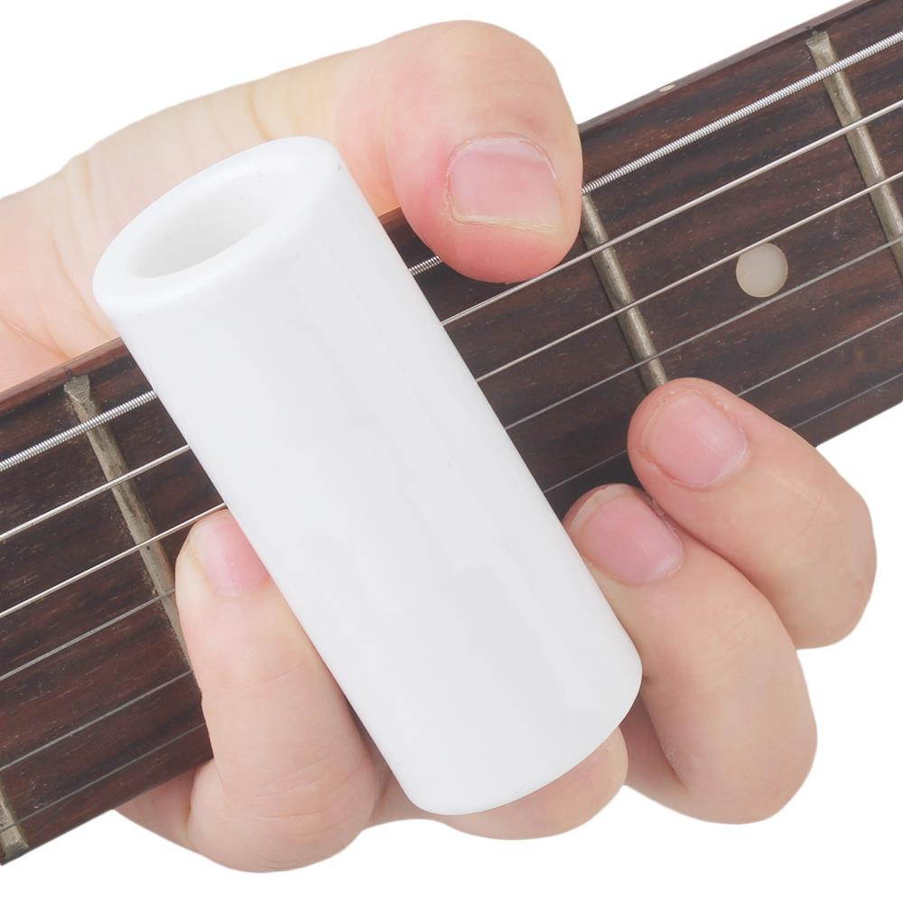 BQLZR Guitar Accessories Cylinder Finger Knuckle Slide Tube White 3x2x7cm