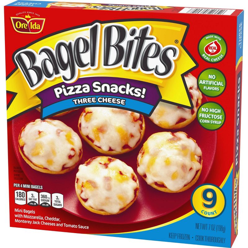 Bagel Bites Three Cheese Frozen Mini Bagel Pizzas - 7oz/9ct