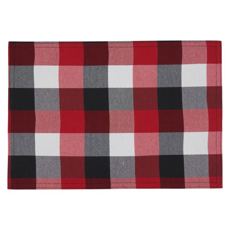 Saro Lifestyle Plaid Pattern Placemats (set of 4 pcs)