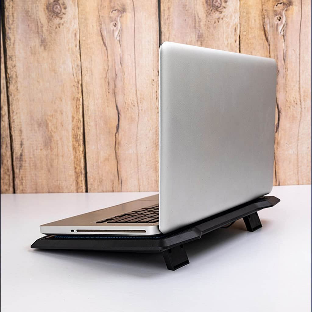 Midddslili Suitable for Radiator for laptops Below 15.6-inch. Laptop Cooling pad-2 Ultra-Quiet Fans-USB Power Supply, with 2 Ports-Adjustable Angle Bracket (Random delivery Color)