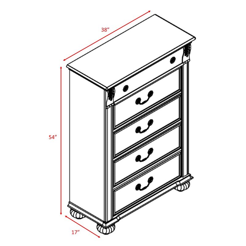 5pc King Barrow Poster Bedroom Set Oak - Picket House Furnishings