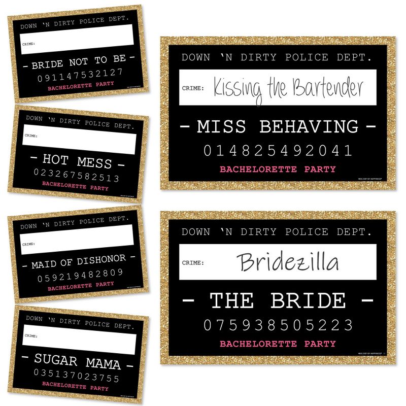 Big Dot of Happiness Girls Night Out Party Mug Shots - Bachelorette Party Photo Booth Props Party Mugshot Signs - 20 Count