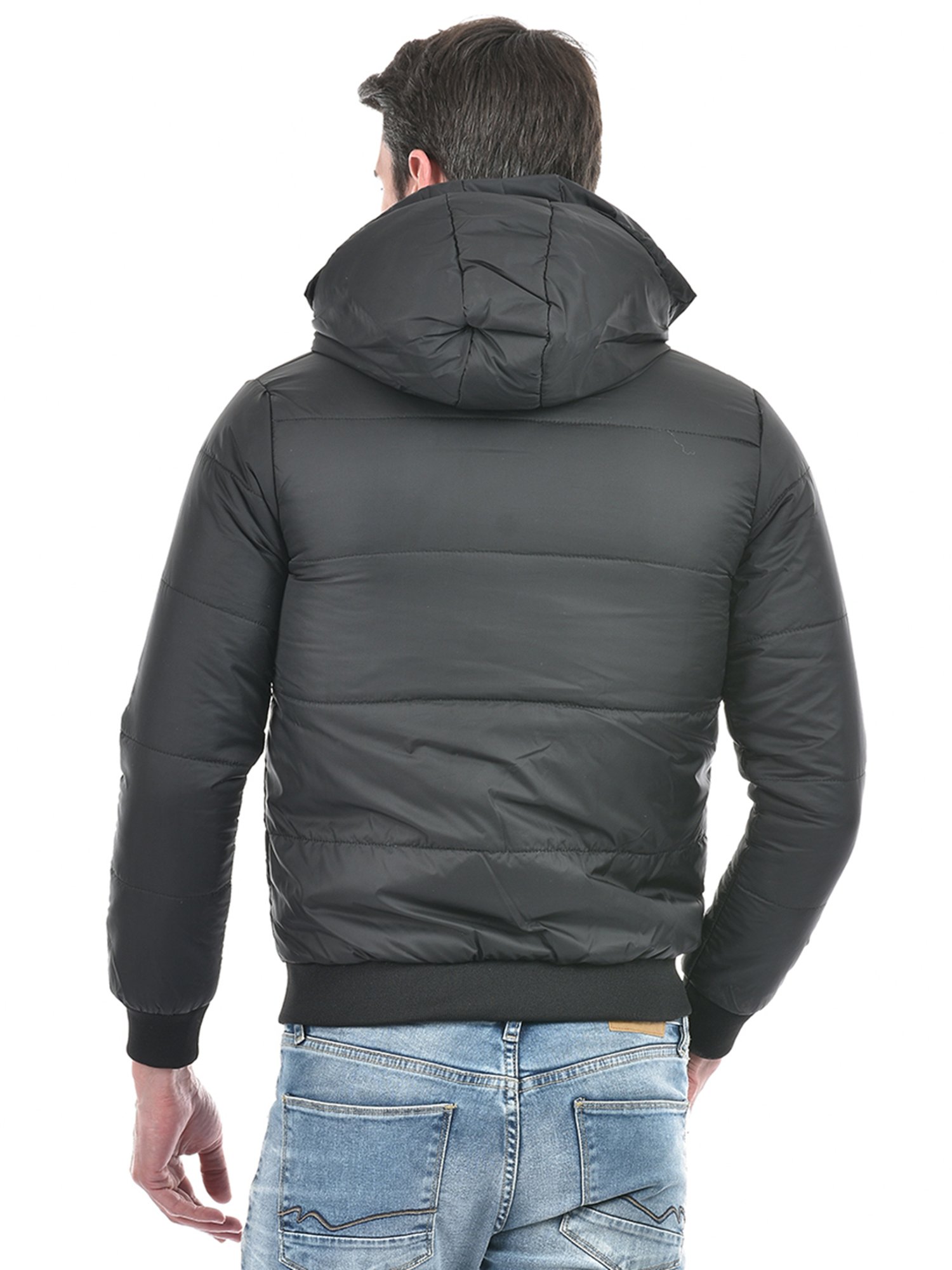 Integriti Black Regular Fit Hooded Jacket