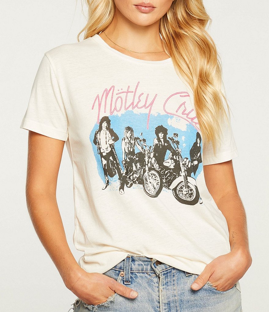 Chaser Knit Motley Crue Short Sleeve Band Tee