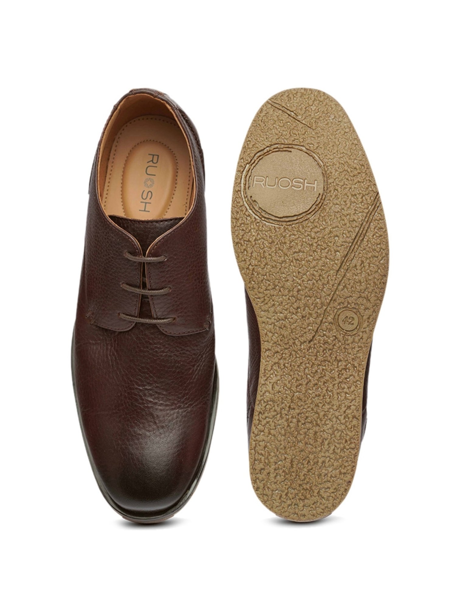 Ruosh Men's Brown Derby Shoes