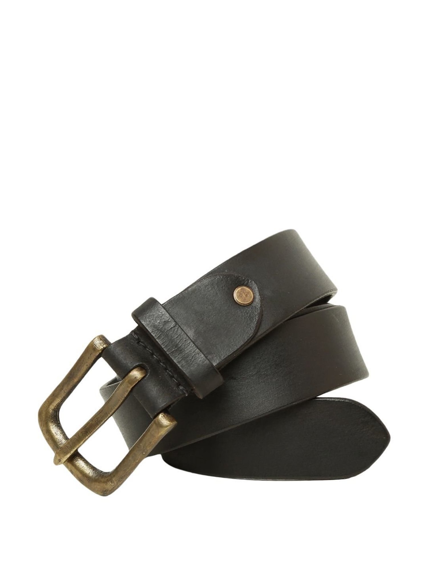 Art N Vintage Black Leather Waist Belt For Men