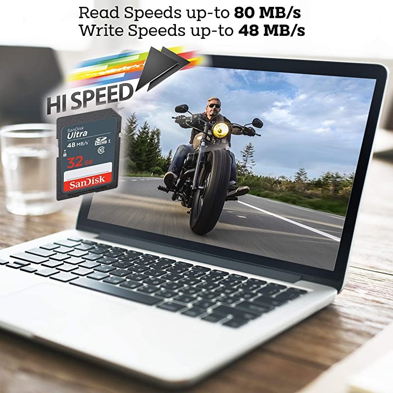 32GB Ultra Class 10 SDHC UHSI Memory Card for Canon EOS Rebel T8i T7i T7 T6i T6S T6 T5i T5 SL3 SL2 SL1 90D 80D 77D 70D 9000D 800D 760D 750D DSLR Cameras + Accessories Compatible with