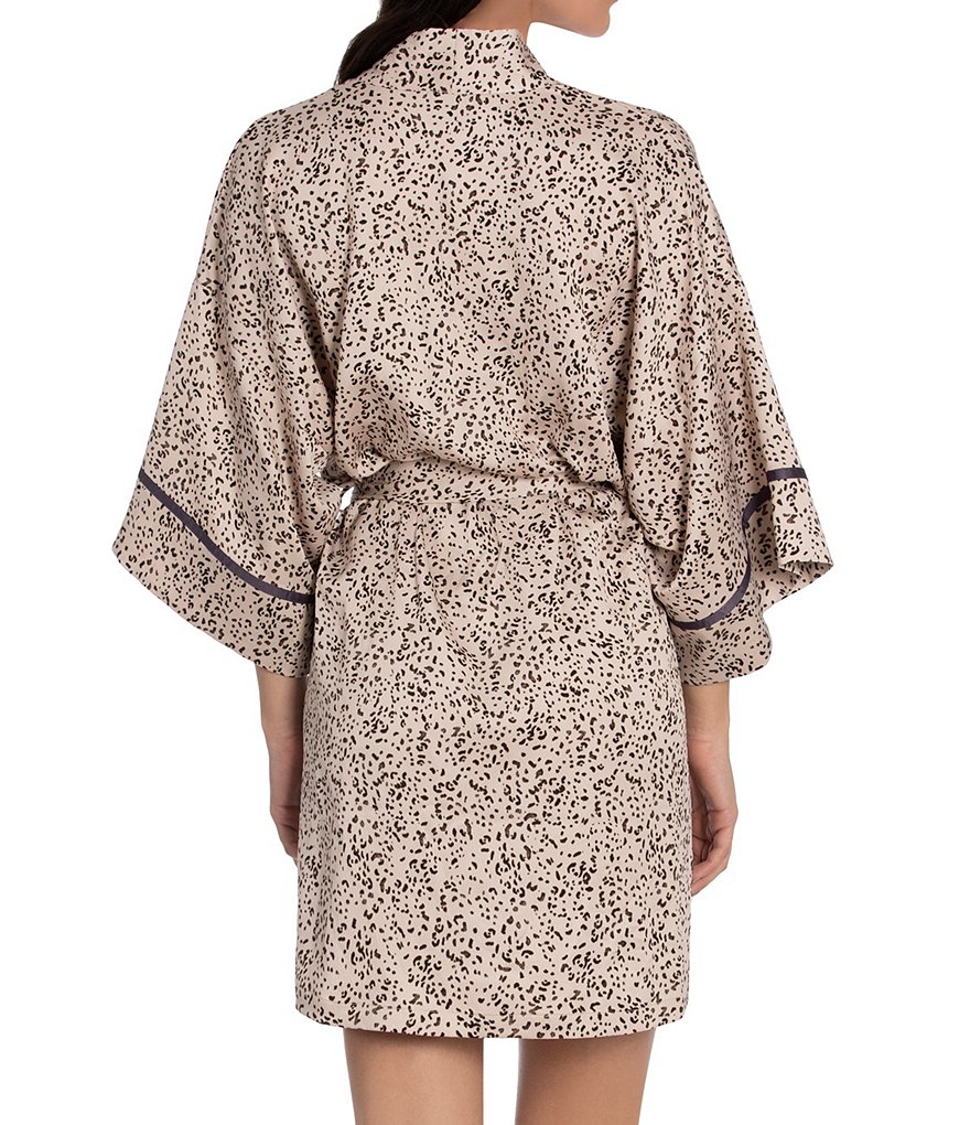PJ Salvage Solid Ribbed Knit Long Wrap Robe