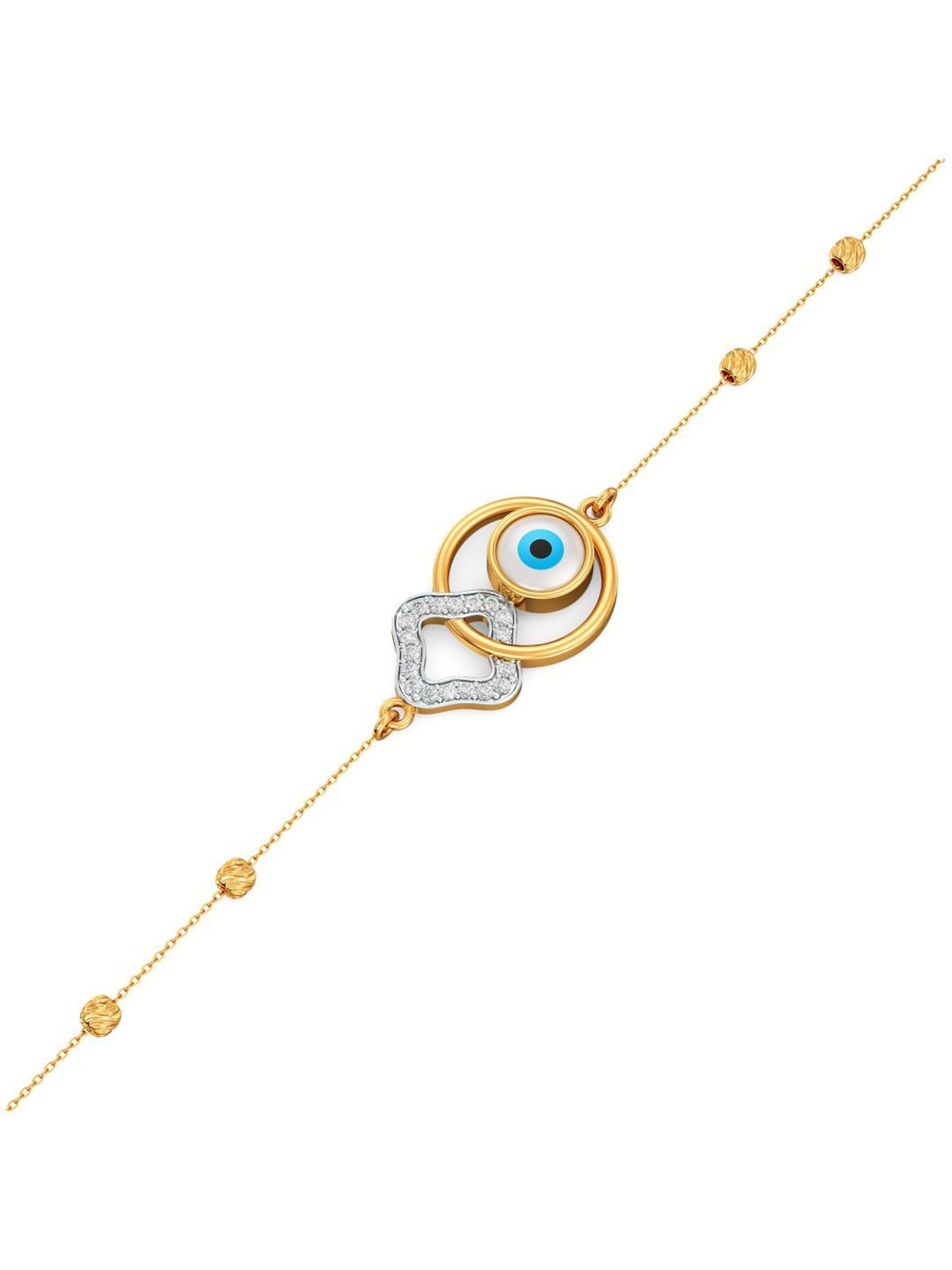 Joyalukkas Gold 22K Elegant Enchantment Evil Eye Barcelet for Women
