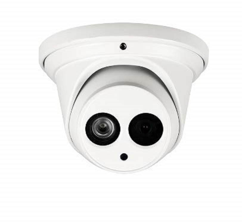 LTS LTDHIP3682W-4ISM IP Eyeball 1/2.5&rdquo; Built-in Mic, 8MP, 4mm, WDR H.265 IR 50m, Micro SD Memory, Weatherproof IP67