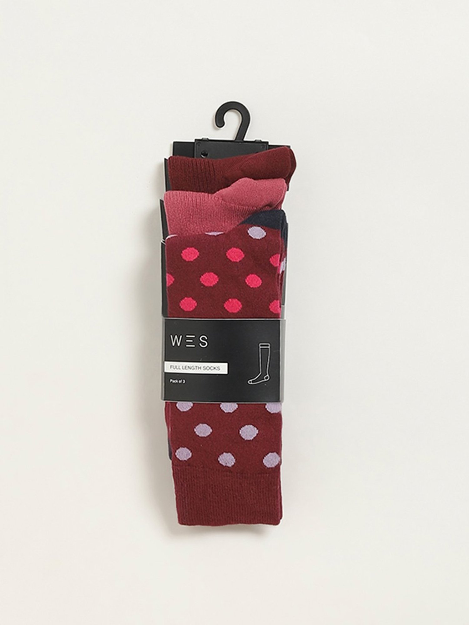 WES Lounge by Westside Multicolor Printed Full-Length Socks - Pack of 3