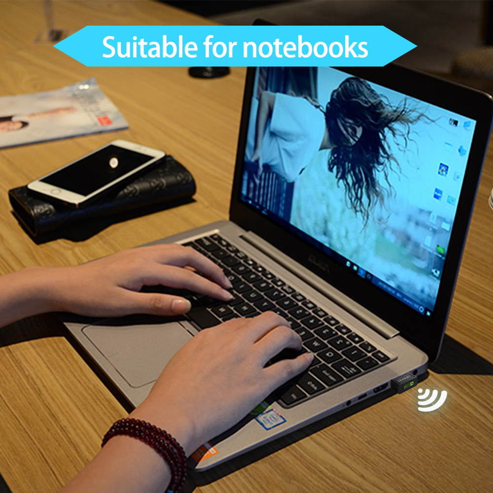 Network WiFi Adapter USB Wireless Nano Adapter 150Mbps Wireless N Dongle Supports Windows 10/8/8.1/7/Xp Mac 10.10-10.13 OS