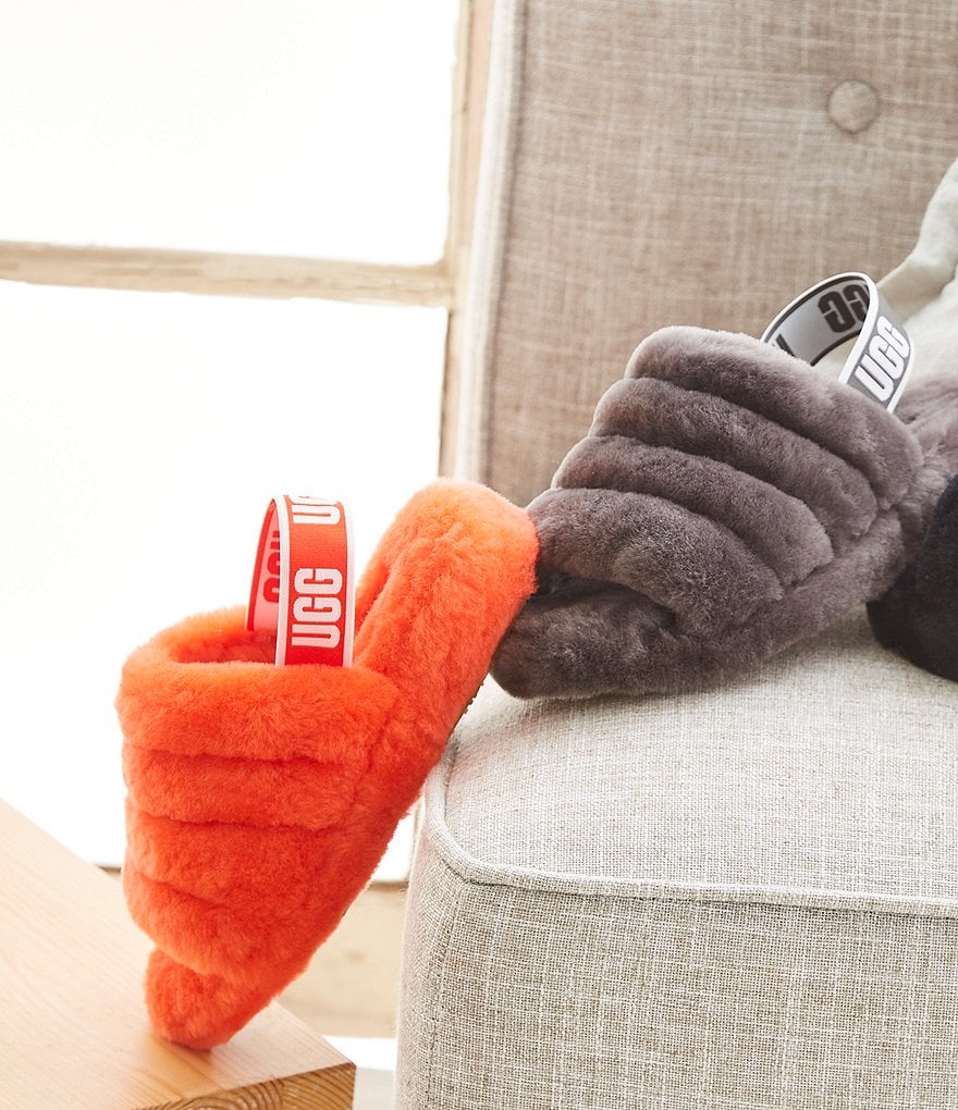 UGG&reg; Logo Fluff Yeah Fur Slides