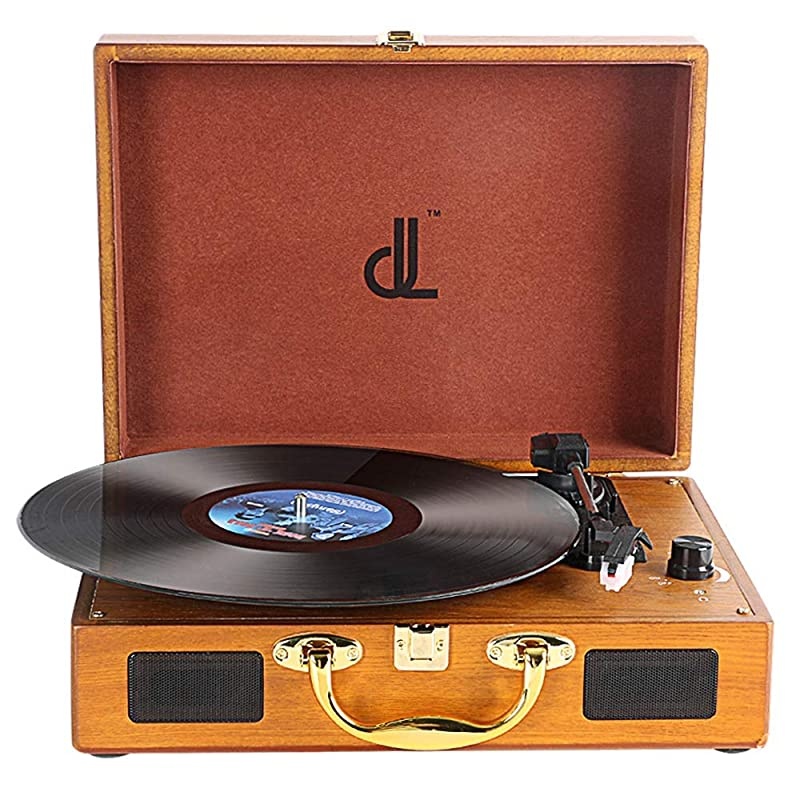 PC Encoding Record Player 3Speed Vinyl Turntable Builtin 1W Speakers RCAAUXHeadphone JackDC Radio Player