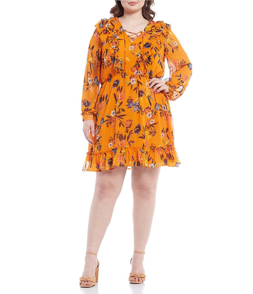 Jessica Simpson Plus Size JJ Red Dahlia Moroccan Border Print Fringe Hem Kimono Jacket