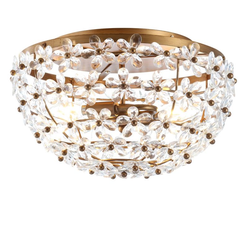 15.5" LED Metal/Acrylic Sconce Antique Gold - Jonathan Y