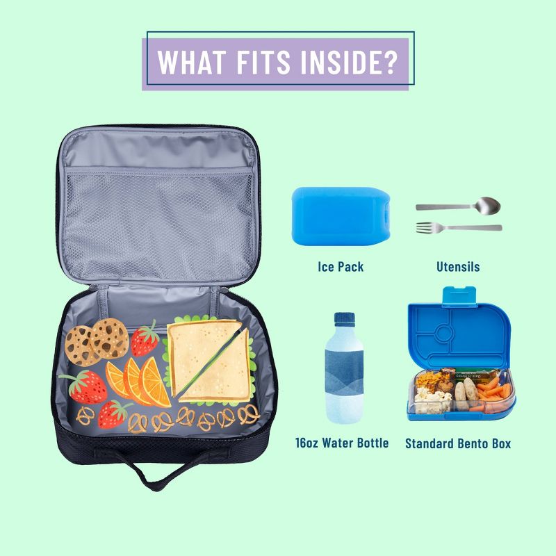 Wildkin Rip-Stop Black Lunch Box