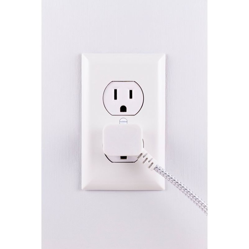 Cordinate 15' 3 Outlet Polarized Extension Cord Gray