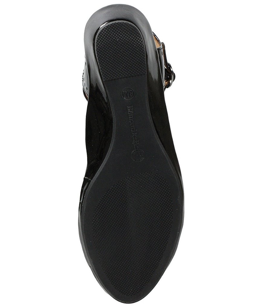 L'Amour Des Pieds Brenn Perforated Patent Leather Sandals