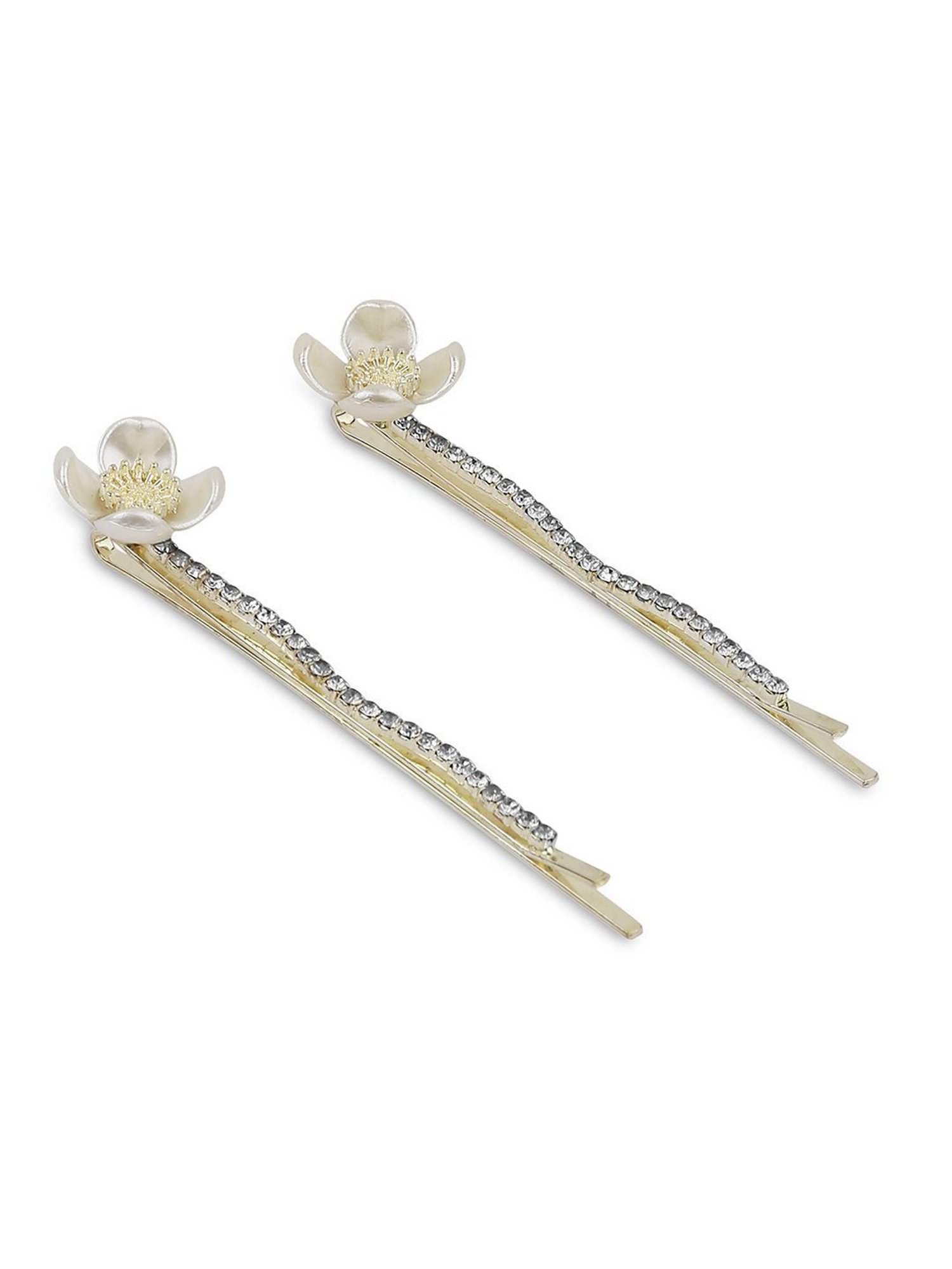 Golden Embellished Hair Clip - Set of 2