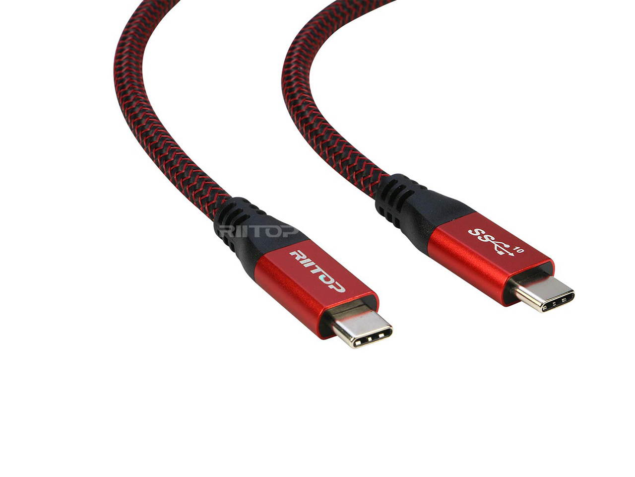 USB C to C Cable 100W [5FT, 20Gbps], RIITOP USB 3.2 Type-C Gen 2x2 Cable with E-Marker (Thunderbolt 3 Compatible) Support PD Fast Charge / 4K Video Braided Cord for MacBook Pro, USB-C Monitor, SSD