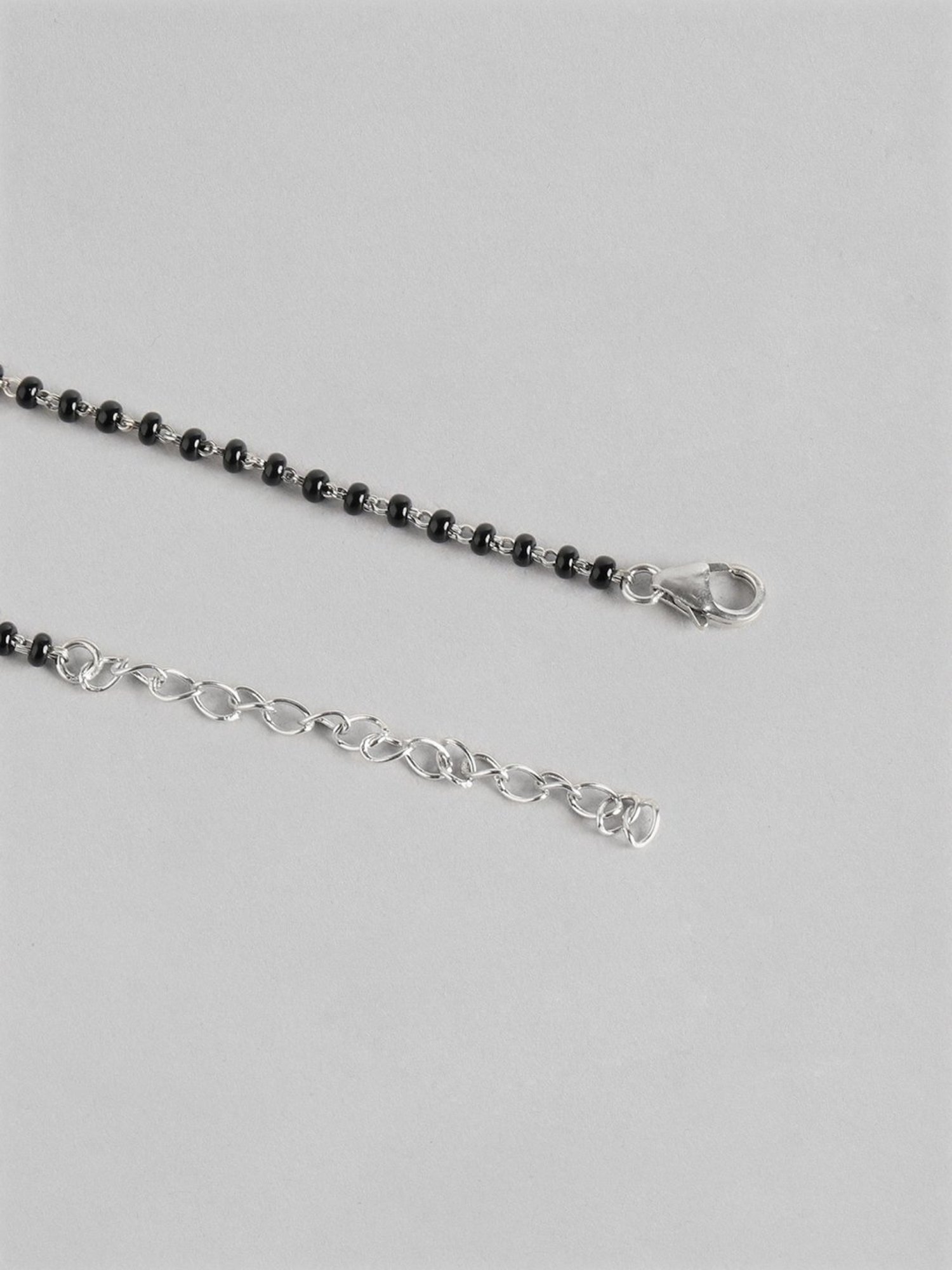 Zavya 925 Sterling Silver Infinity Rhodium Princess Mangalsutra For Women Combo of 2