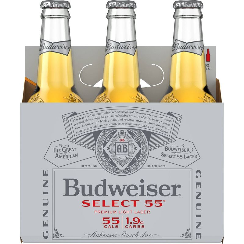 Budweiser Select 55 Premium Light Beer - 6pk/12 fl oz Bottles