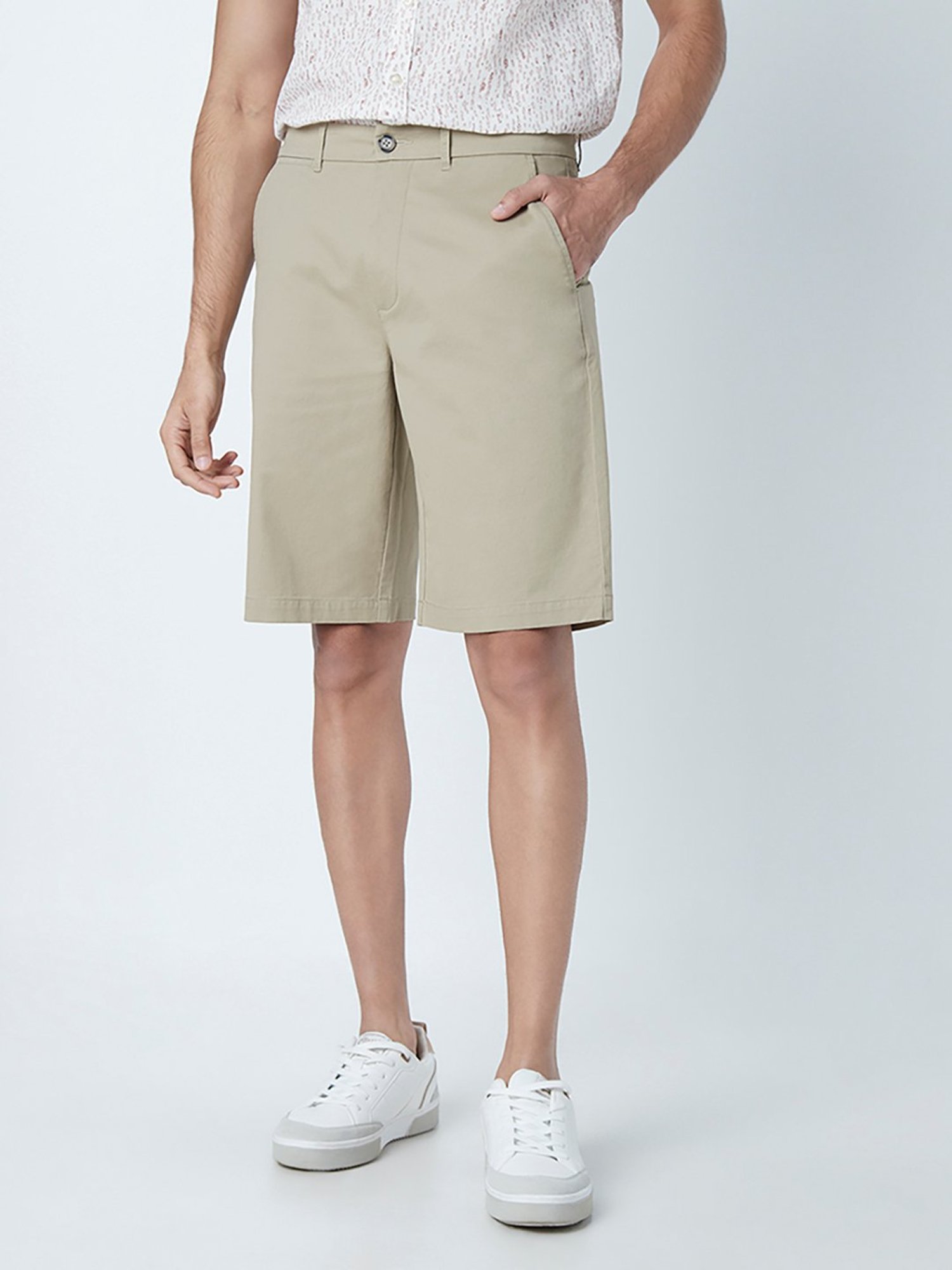 WES Casuals by Westside Beige Relaxed-Fit Shorts